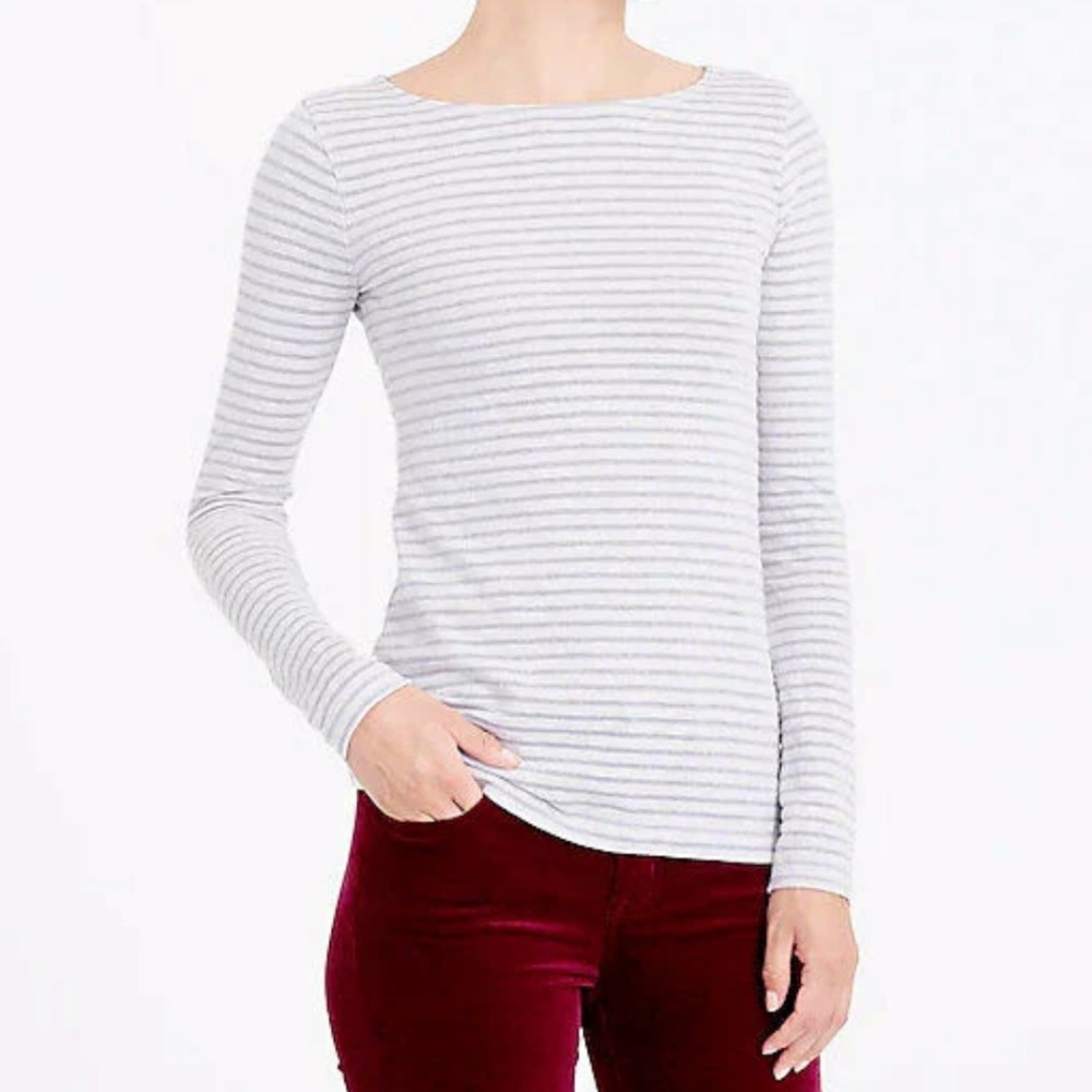 J. Crew Artist Metallic Striped Top Size XXS